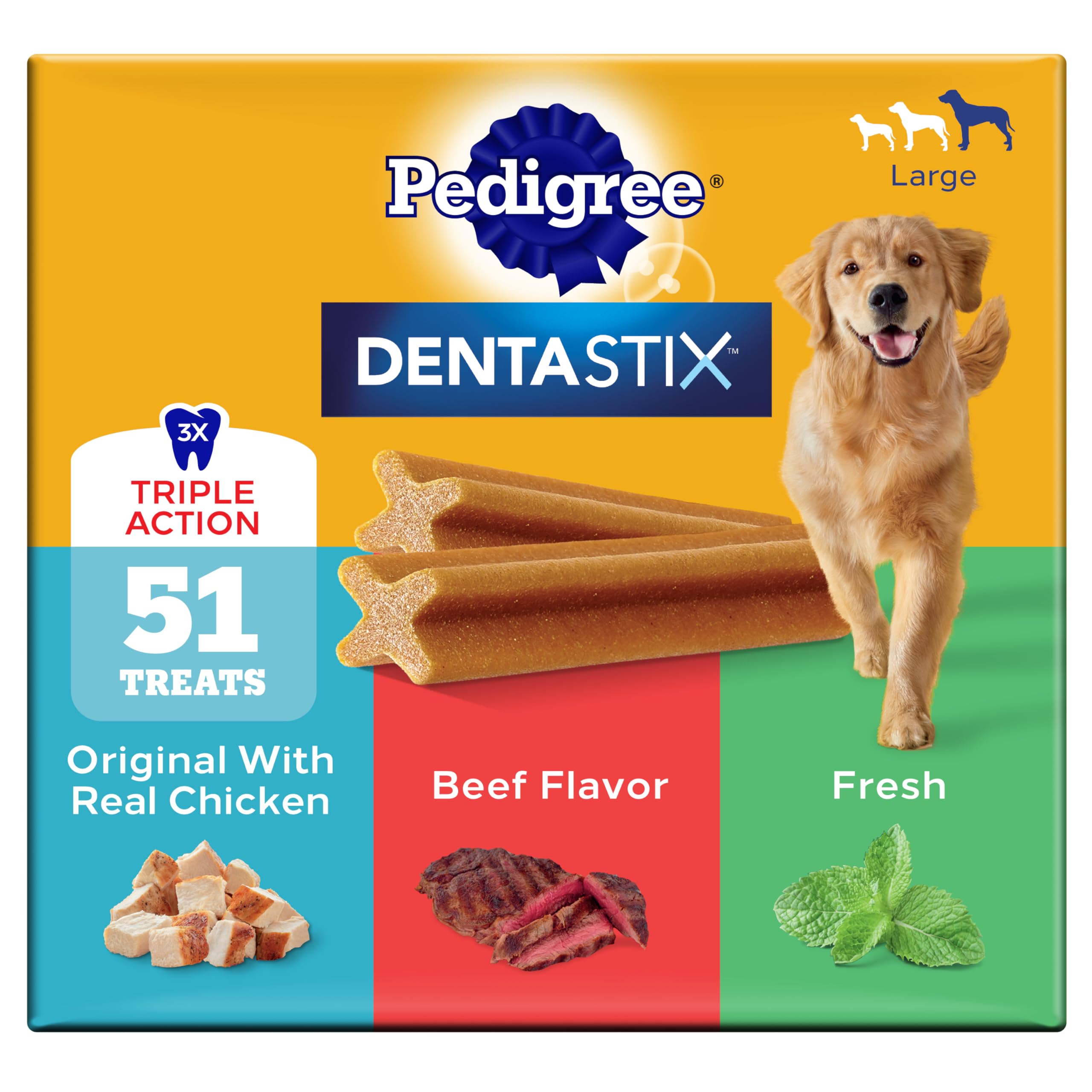 Pedigree Dentastix Large Dog Treats: Fresh Breath & Cleaner Teeth?