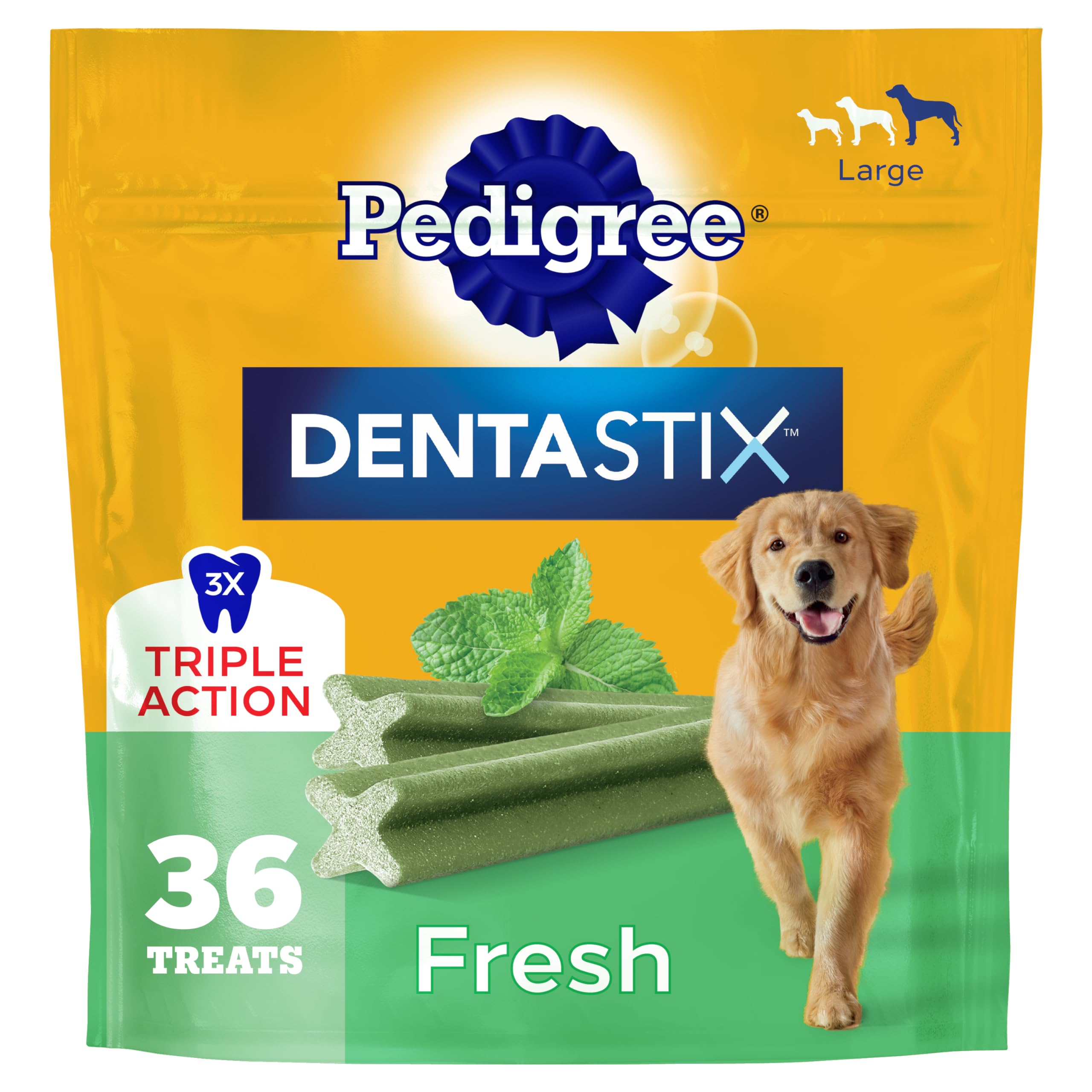 Pedigree Dentastix Large Breed Dental Treats: Fresh Breath Research