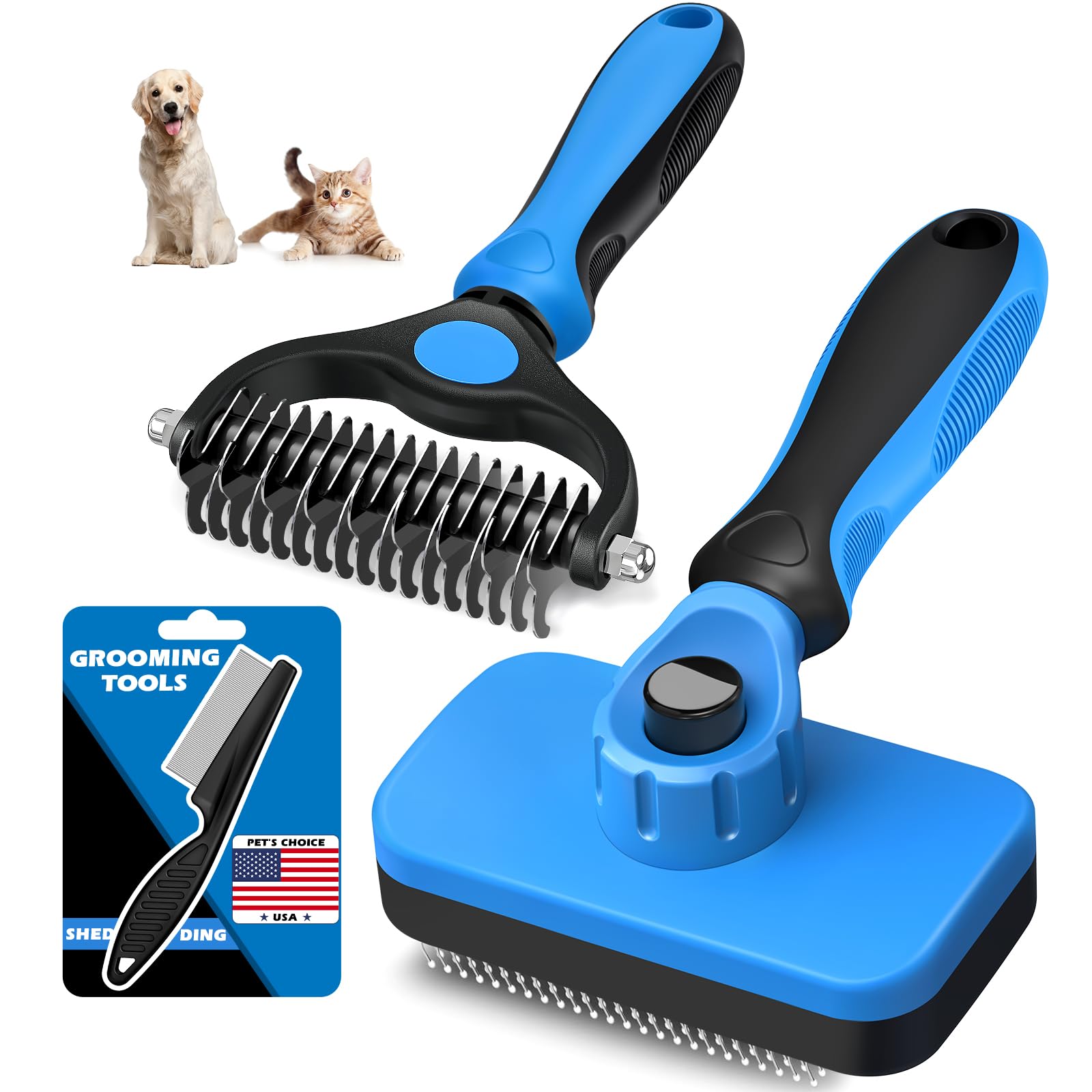 3PCS Self Cleaning Slicker Brush Set: Honest Pet Grooming Guide