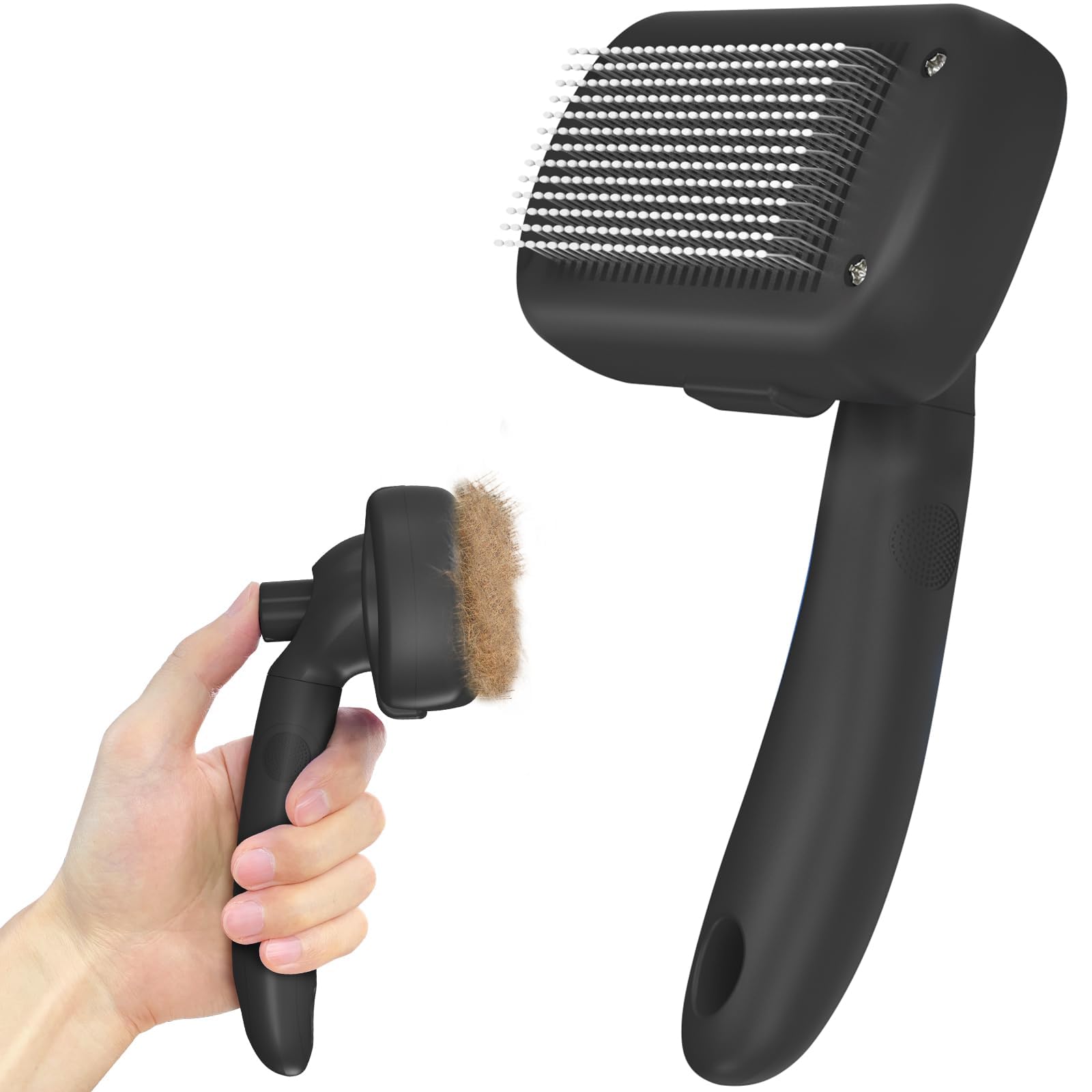 Self Cleaning Shedding Brush: Gentle Deshedding Tool for Dogs & Cats